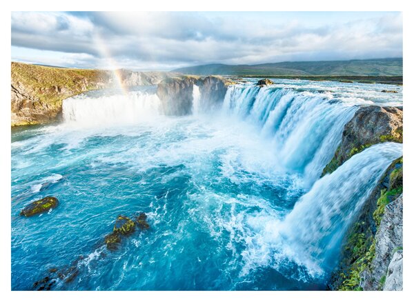 Skleněný obraz - Vodopád Godafoss (70x50 cm)