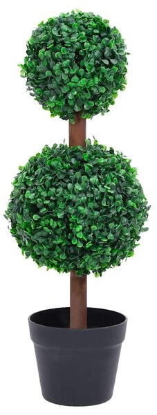 Umělý zimostráz ve tvaru koule s květináčem zelený 60 cm 336510