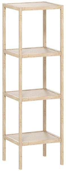 HOMCOM Koupelnová Polička, Bambusový 4-patrový Nábytek, Polička, rozměry 33 x 31 x 110 cm, přírodní | Aosom