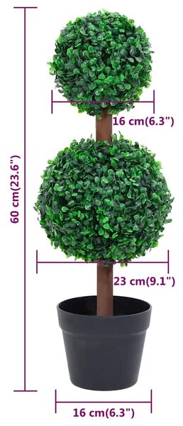 Umělý zimostráz ve tvaru koule s květináčem zelený 60 cm 336510