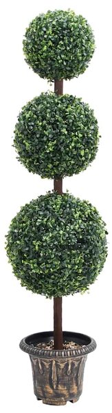 Umělý zimostráz ve tvaru koule s květináčem zelený 118 cm 336511
