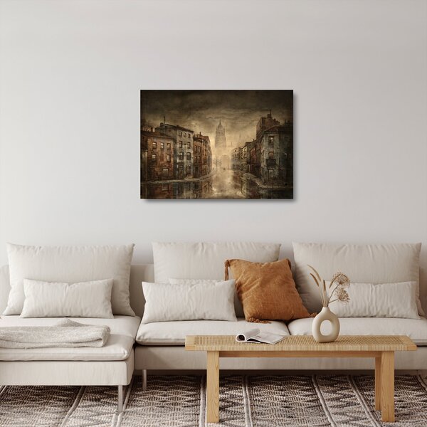 Skleněný obraz - Malba města (70x50 cm)
