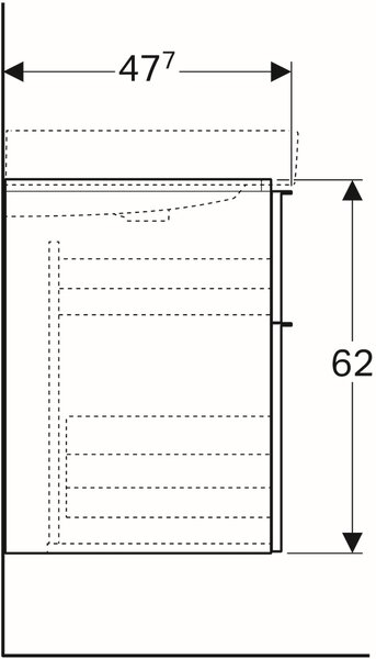 Geberit iCon skříňka 74x47.7x62 cm pod umyvadlo závěsná dub 841377000