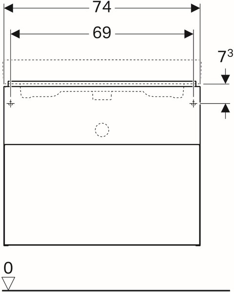 Geberit iCon skříňka 74x47.7x62 cm pod umyvadlo závěsná dub 841377000