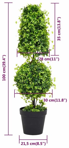 Umělý zimostráz s květináčem zelený 100 cm 336513