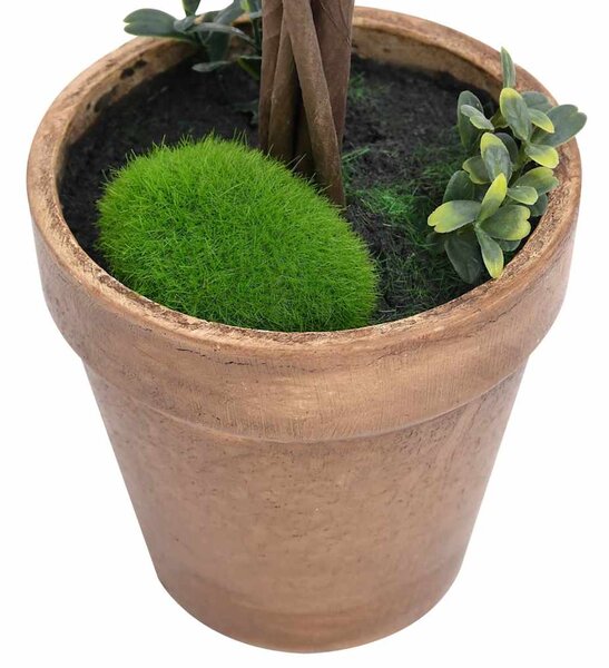 Umělé zimostrázy ve tvaru koule 2 ks s květináči zelené 33 cm 336515