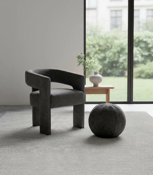 LivinHill Designové čalouněné jídelní křeslo Leith černé