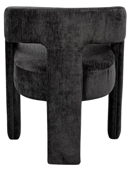 LivinHill Designové čalouněné jídelní křeslo Leith černé