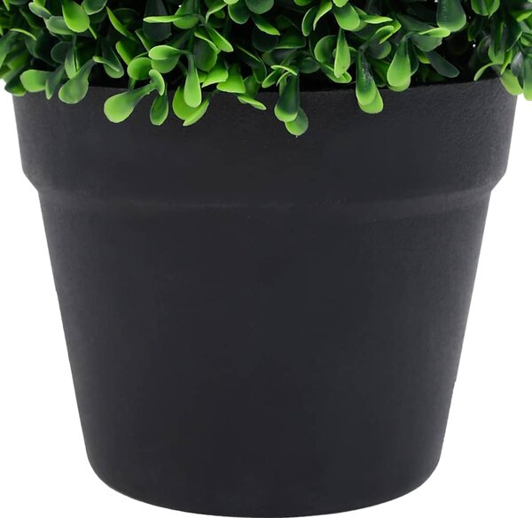 Umělé zimostrázy ve tvaru koule 2 ks s květináči zelené 27 cm 336520