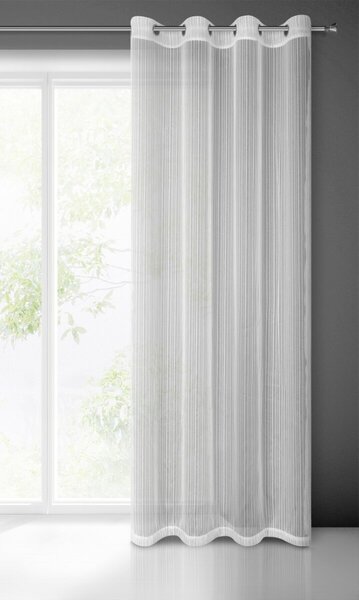 Bílá záclona NOELIA na kroužcích 140x250 cm
