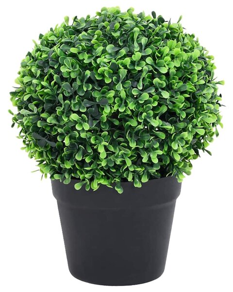 Umělé zimostrázy ve tvaru koule 2 ks s květináči zelené 27 cm 336520