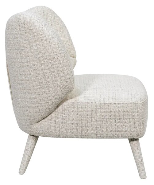 LivinHill Designové křeslo Leith lounge bouclé béžové