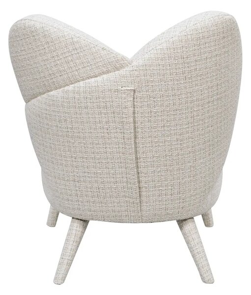 LivinHill Designové křeslo Leith lounge bouclé béžové
