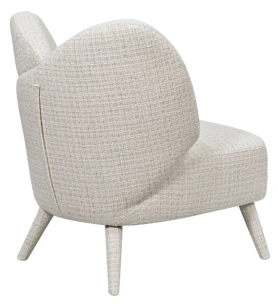 LivinHill Designové křeslo Leith lounge bouclé béžové