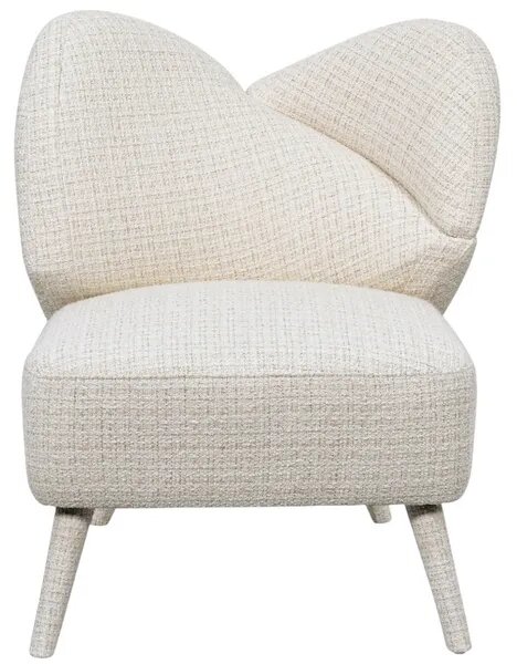 LivinHill Designové křeslo Leith lounge bouclé béžové