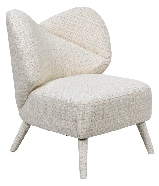 LivinHill Designové křeslo Leith lounge bouclé béžové