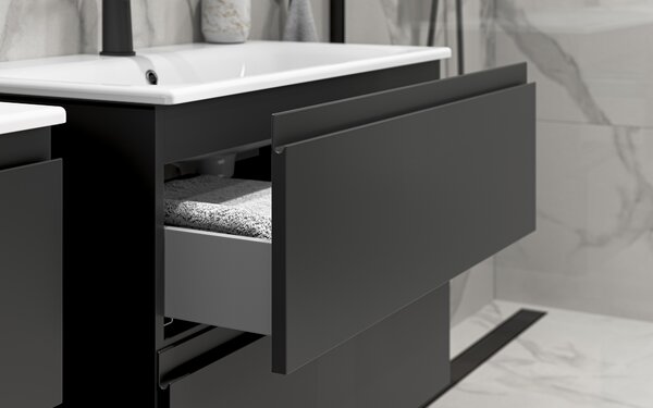 Cersanit Moduo skříňka 79.5x37.5x57 cm pod umyvadlo závěsná antracitová S590-077-DSM