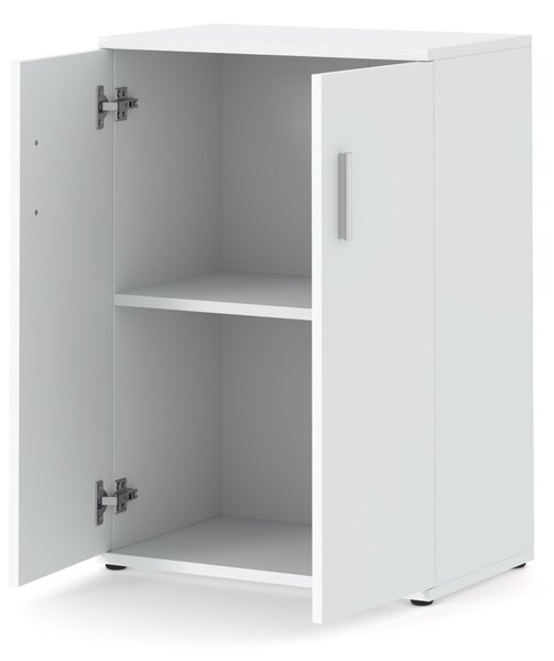 STIV Möbel | Bílá komoda se 2 dvířky - víceúčelová skříňka do koupelny, předsíně nebo ložnice, moderní design, 60 cm