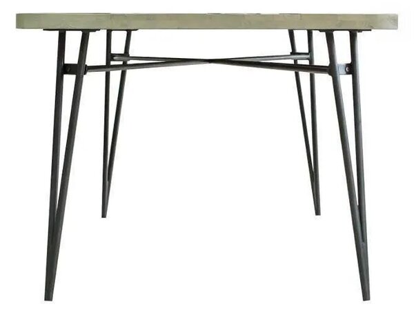 LivinHill Jídelní stůl Adesso 180 cm z masivu černý/hnědý