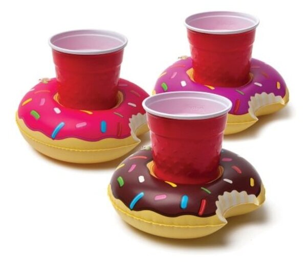 Sada 3 nafukovacích kruhů na nápoje ve tvaru donutů Big Mouth Inc. Birds