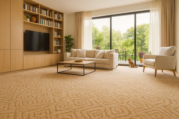 ITC, Metrážový koberec Bella Marbella 31, na míru, šíře 3m,4m,5m, béžová, filc, ložnice