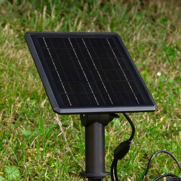 Exteriérové ​​solární zapichovací svítidlo Rings, 2x LED 1,5w, černá