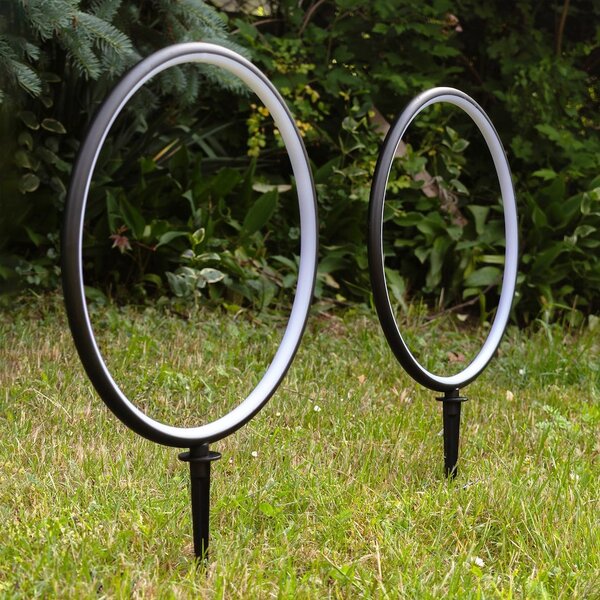 Exteriérové ​​solární zapichovací svítidlo Rings, 2x LED 1,5w, černá
