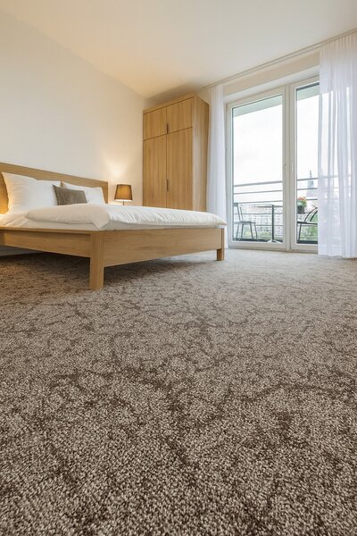 Spoltex, Metrážový koberec Marbeline 190 hnědá, na míru, šíře 4m, hnědá, filc, ložnice