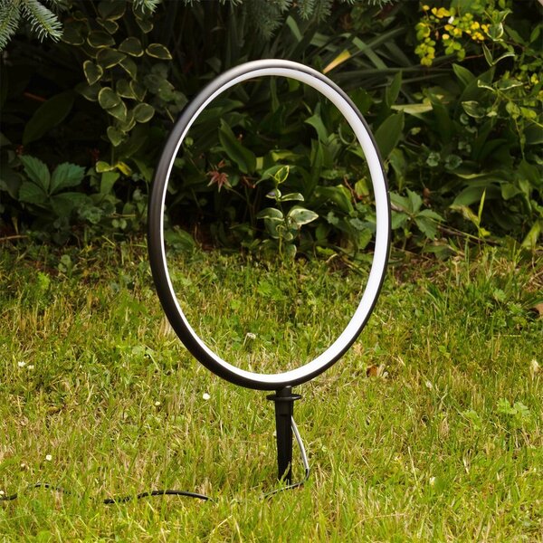 Exteriérové ​​solární zapichovací svítidlo Rings, 2x LED 1,5w, černá