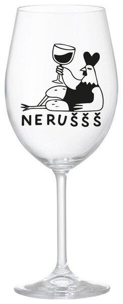 NERUŠŠŠ - čirá sklenička na víno 350 ml