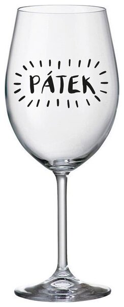 PÁTEK - čirá sklenička na víno 350 ml