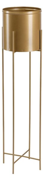 KOVOVÝ KVĚTINÁČ SE STOJÁNEM GOLDEN 95X21 CM ZLATÁ