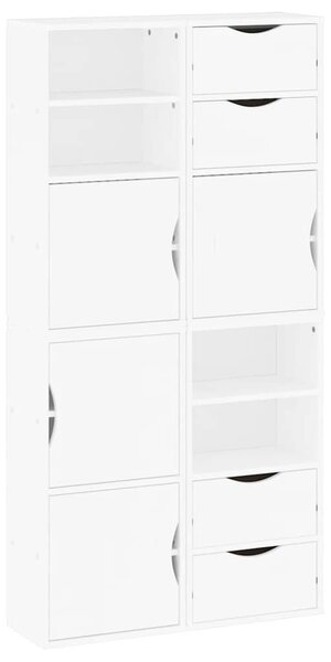 Boční skříňky 4 ks "ODDA" Bílá 40x24x79 cm Borovicový masiv 3365349