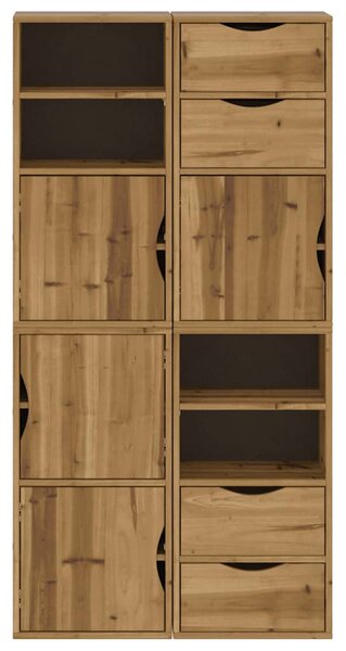 Boční skříňky 4 ks "ODDA" 40x24x79 cm Borovicový masiv 3365348