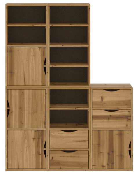 Boční skříňky 5 ks "ODDA" 40x24x79 cm Borovicový masiv 3365358