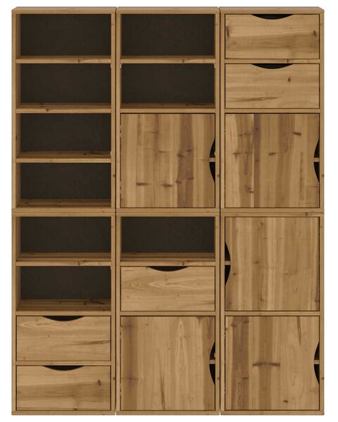 Boční skříňky 6 ks "ODDA" 40x24x79 cm Borovicový masiv 3365354