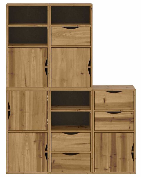 Boční skříňky 5 ks "ODDA" 40x24x79 cm Borovicový masiv 3365356