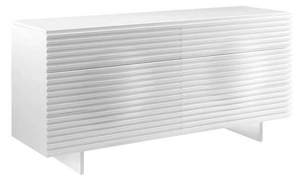 LivinHill Komoda Hudson 160 cm bílá/chrom