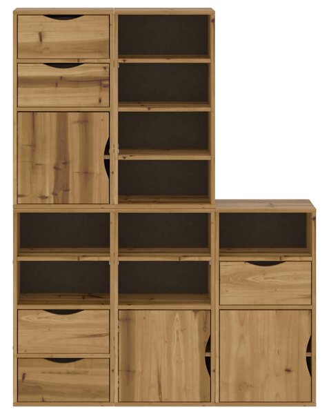 Boční skříňky 5 ks "ODDA" 40x24x79 cm Borovicový masiv 3365366