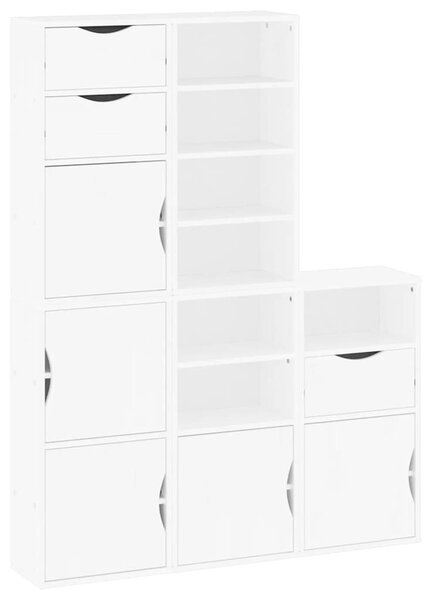 Boční skříňky 5 ks "ODDA" Bílá 40x24x79 cm Borovicový masiv 3365365