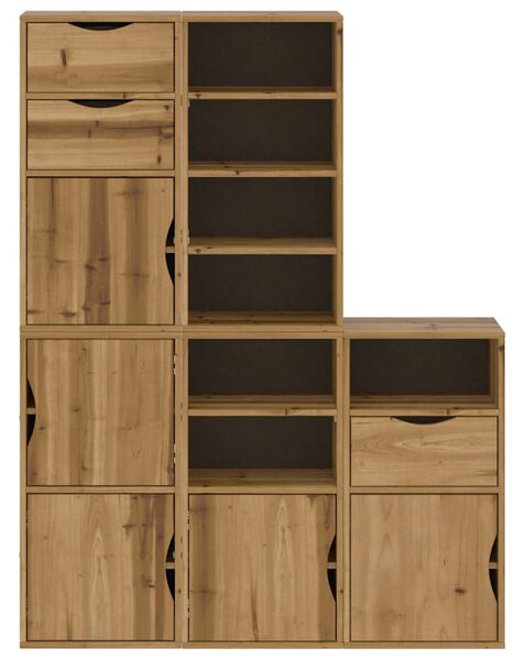 Boční skříňky 5 ks "ODDA" 40x24x79 cm Borovicový masiv 3365364