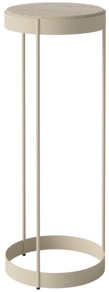 Bolia Béžový kamenný podstavec Drum 28 cm