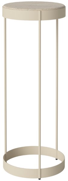 Bolia Béžový kamenný podstavec Drum 28 cm