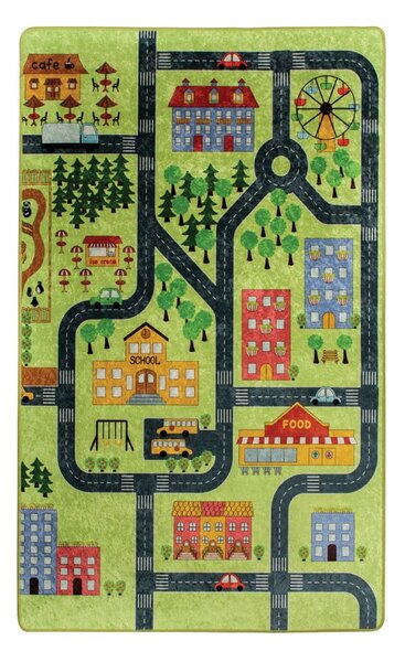 Dětský koberec Green Small Town, 200 x 290 cm