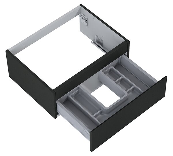 Oltens Vernal skříňka 60x45.6x23.6 cm pod umyvadlo závěsná černá 60009300