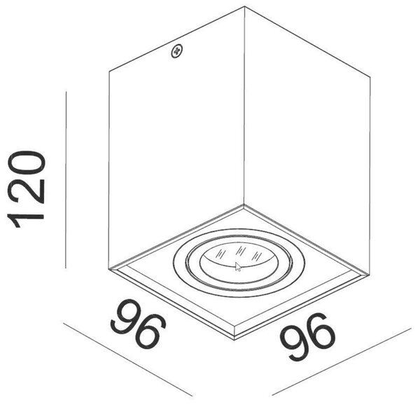 Deko-Light Kapego stropní přisazené svítidlo Dato 220-240V AC/50-60Hz GU10 1x max. 50,00 W 96 mm černá 348024