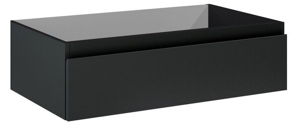 Oltens Vernal skříňka 80x45.6x23.6 cm pod umyvadlo závěsná černá 60010300