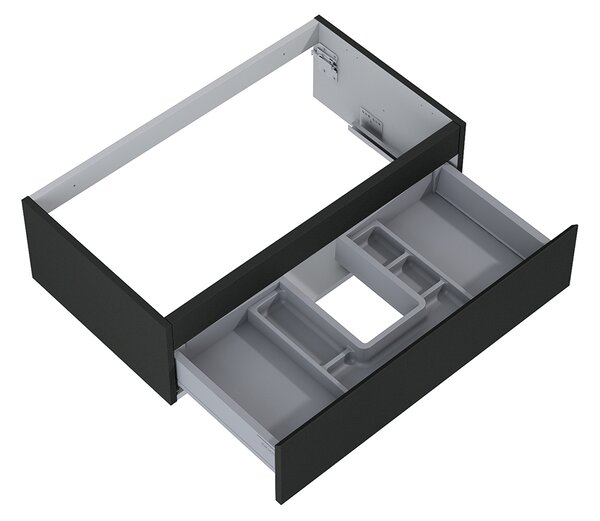 Oltens Vernal skříňka 80x45.6x23.6 cm pod umyvadlo závěsná černá 60010300