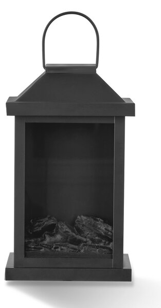 EASYmaxx LED lucerna s plamenem, kovová, 4,5 V, černá, prvotřídní zboží