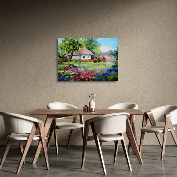 Skleněný obraz - Chalupa (70x50 cm)